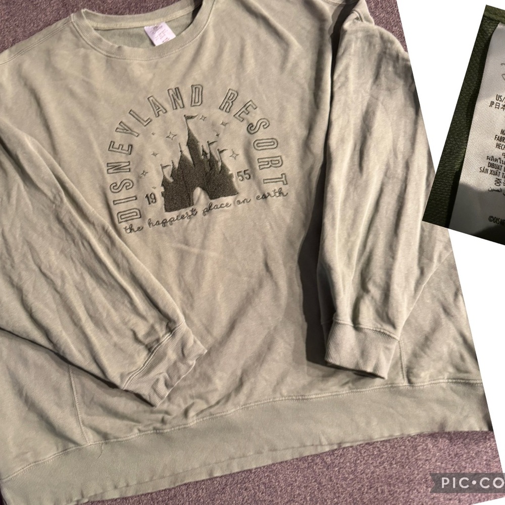 Disney Green Disneyland Resort Sweatshirt